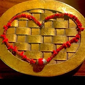 Coral choker necklace